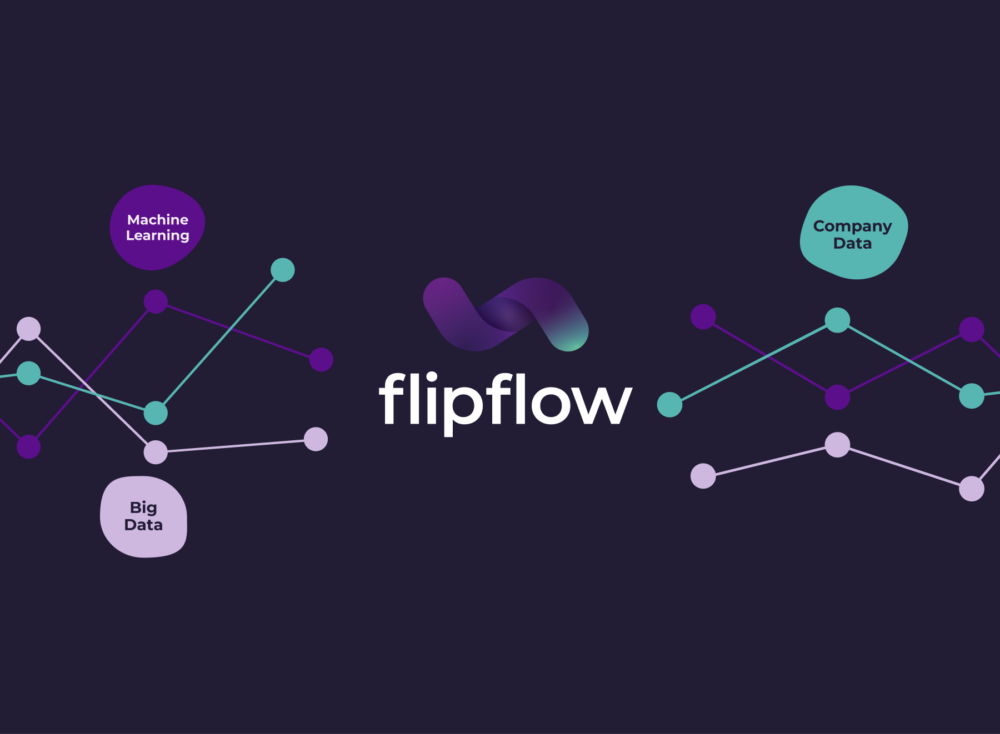 Flipflow logo with abstract lines representing machine learning and big data concepts.