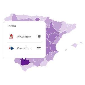 spain map - Availability by region